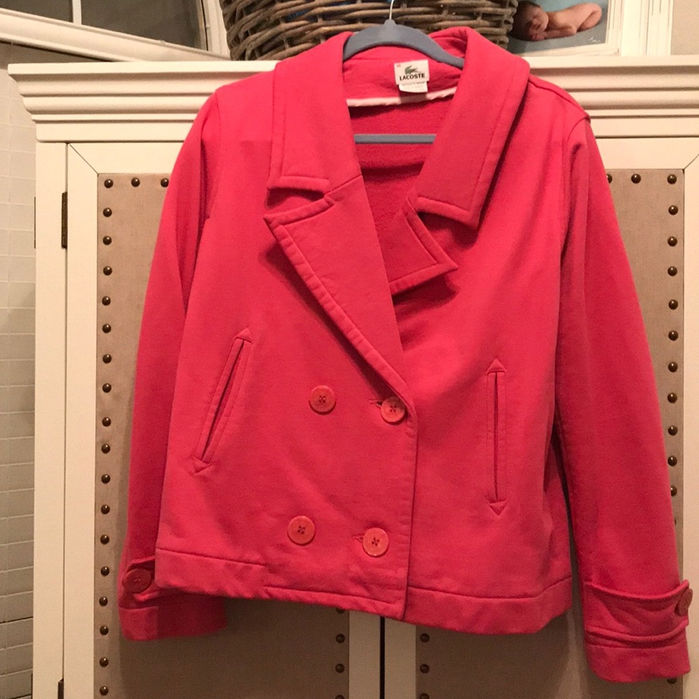 Pink Lacoste blazer! 100% cotton!